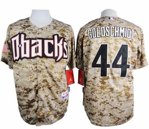 Diamondbacks #44 Paul Goldschmidt Camo Cool Base Stitched MLB Jersey - Click Image to Close